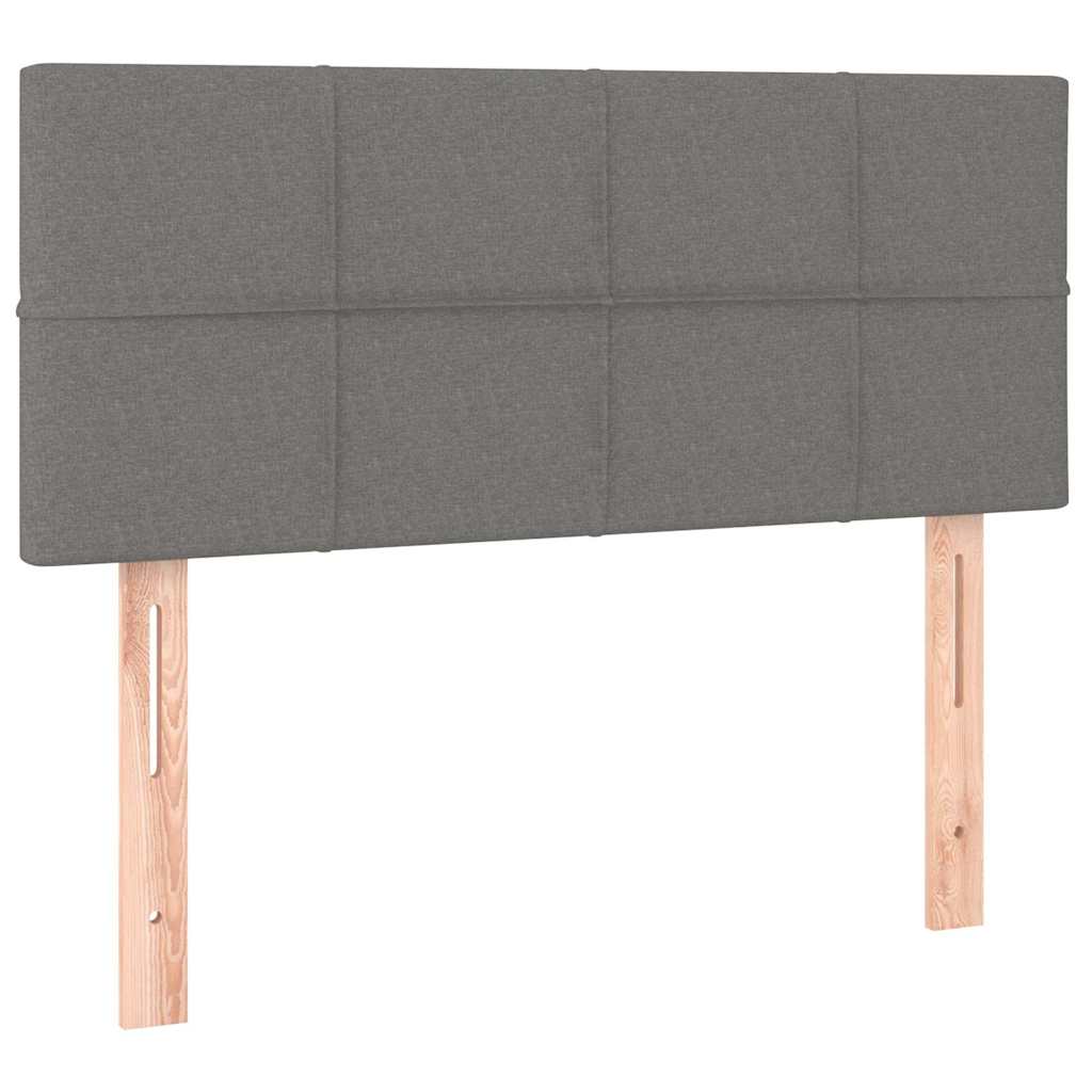 kontinentalseng med madras 80x200 cm stof mørkegrå