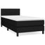 kontinentalseng med madras 90x190 cm stof sort