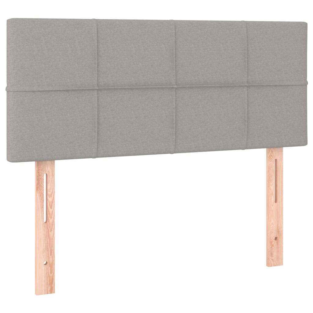 kontinentalseng med madras 90x200 cm stof lysegrå