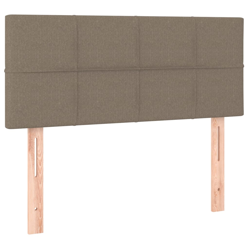 kontinentalseng med madras 90x200 cm stof gråbrun