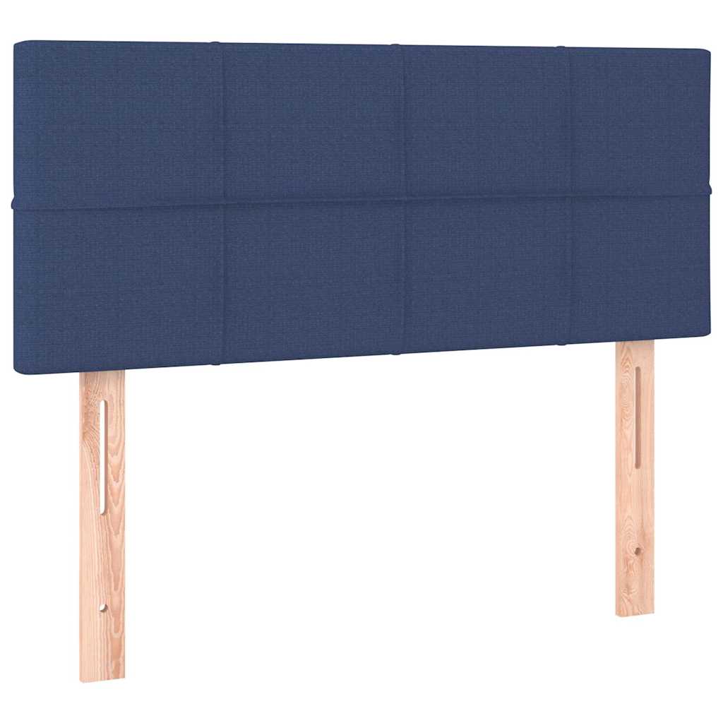 kontinentalseng med madras 90x200 cm stof blå