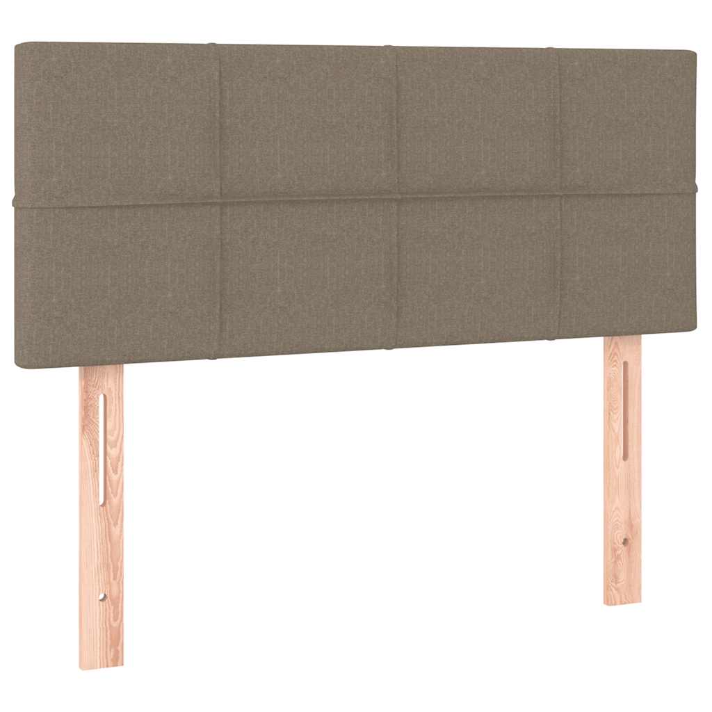 kontinentalseng med madras 100x200 cm stof gråbrun