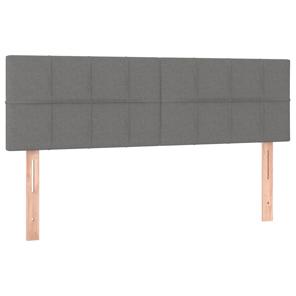 kontinentalseng med madras 140x190 cm stof mørkegrå