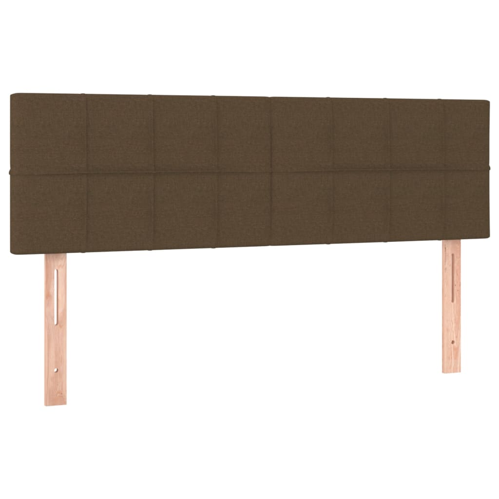 kontinentalseng med madras 140x190 cm stof mørkebrun