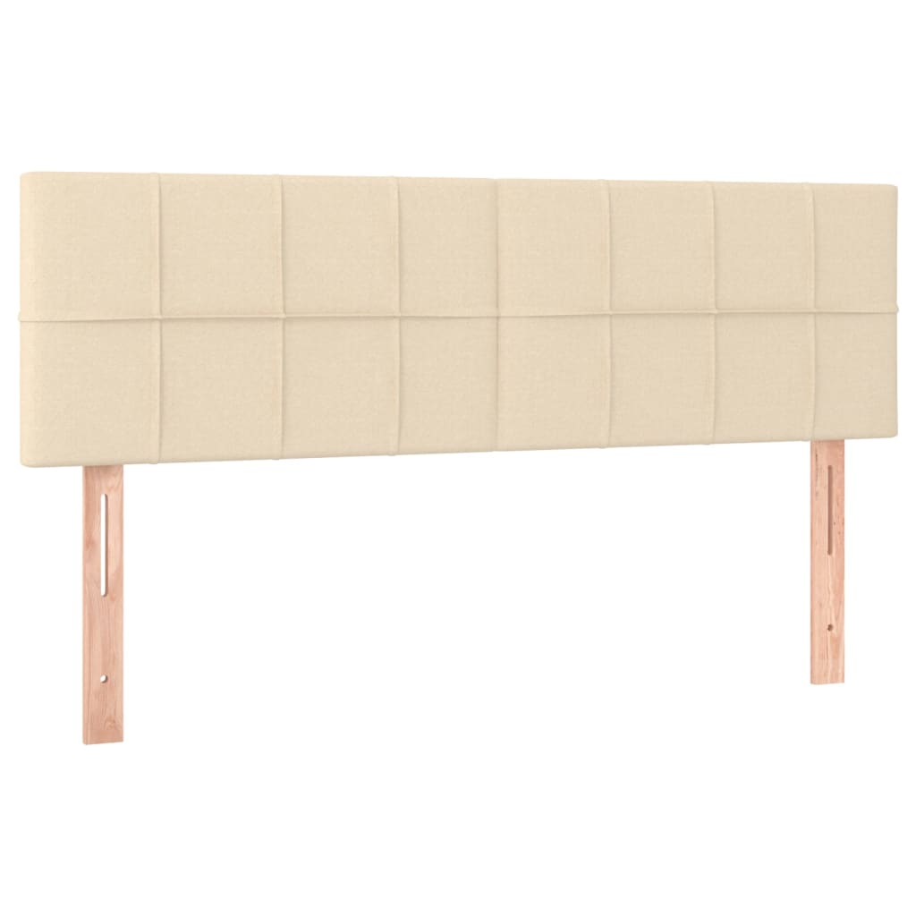 kontinentalseng med madras 140x190 cm stof cremefarvet