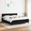 kontinentalseng med madras 160x200 cm stof sort