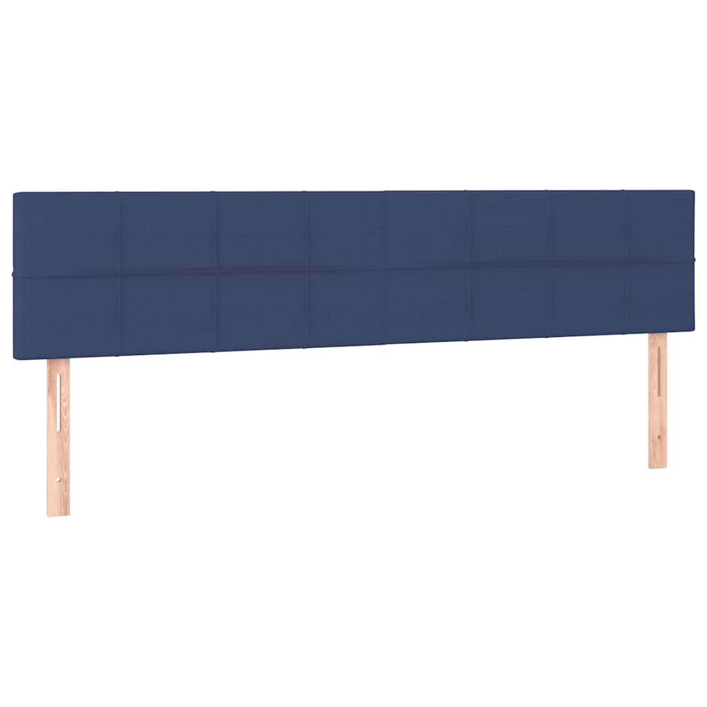 kontinentalseng med madras 160x200 cm stof blå