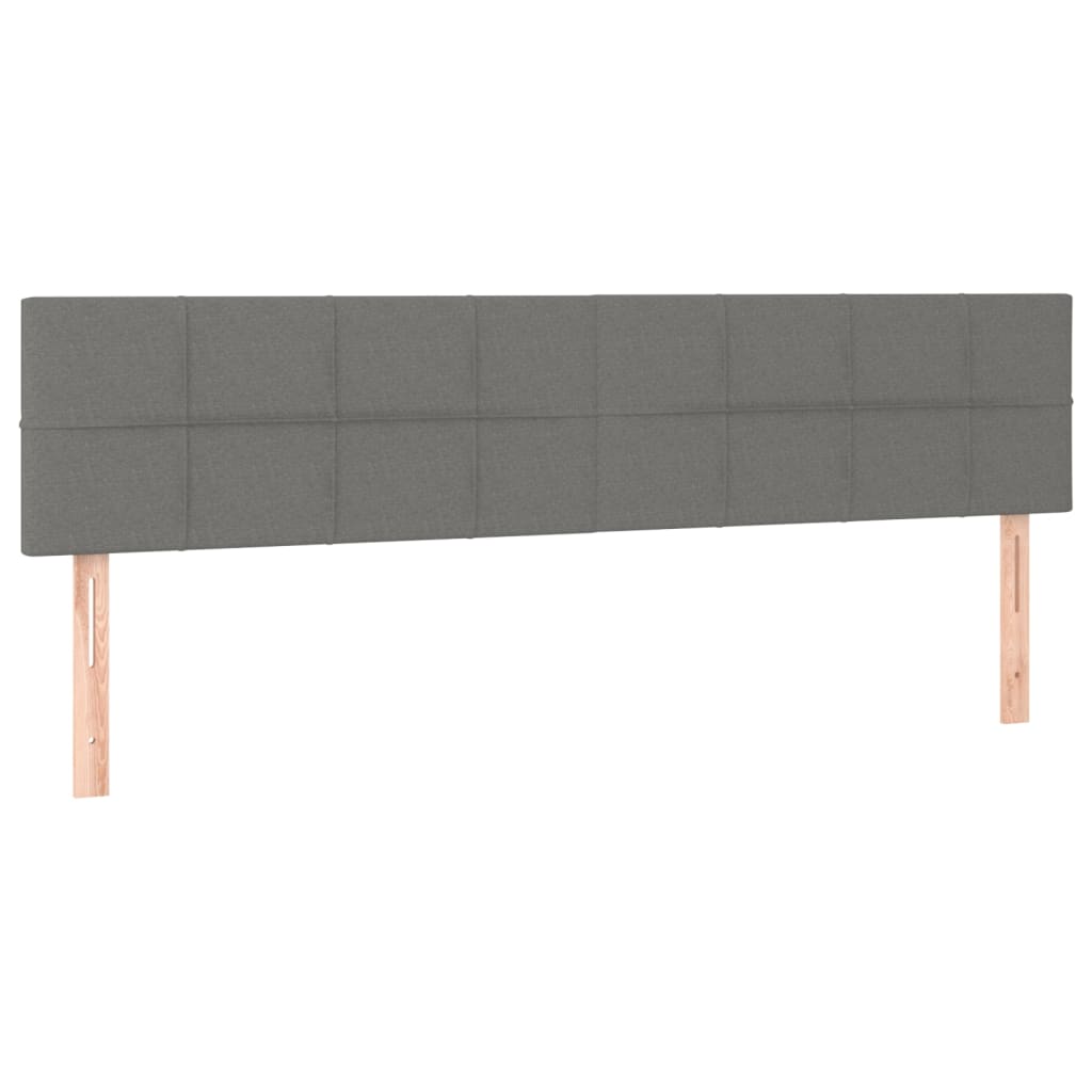 kontinentalseng med madras 180x200 cm stof mørkegrå