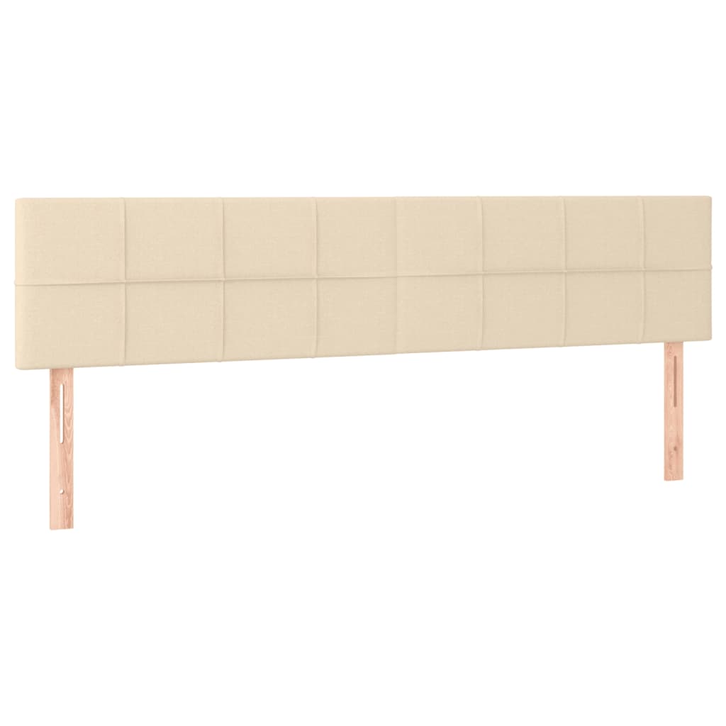 kontinentalseng med madras 180x200 cm stof cremefarvet