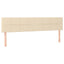 kontinentalseng med madras 200x200 cm stof cremefarvet