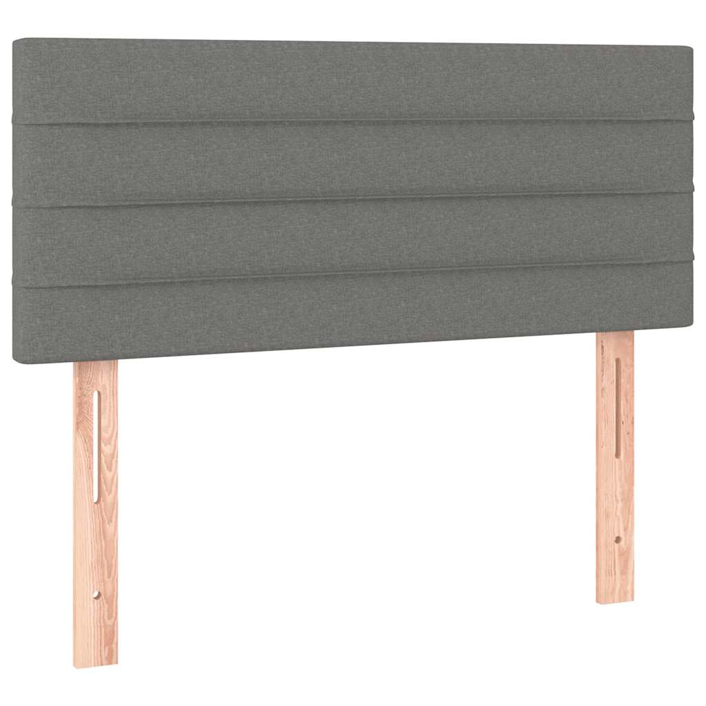 kontinentalseng med madras 80x200 cm stof mørkegrå