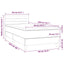 kontinentalseng med madras 90x200 cm stof sort
