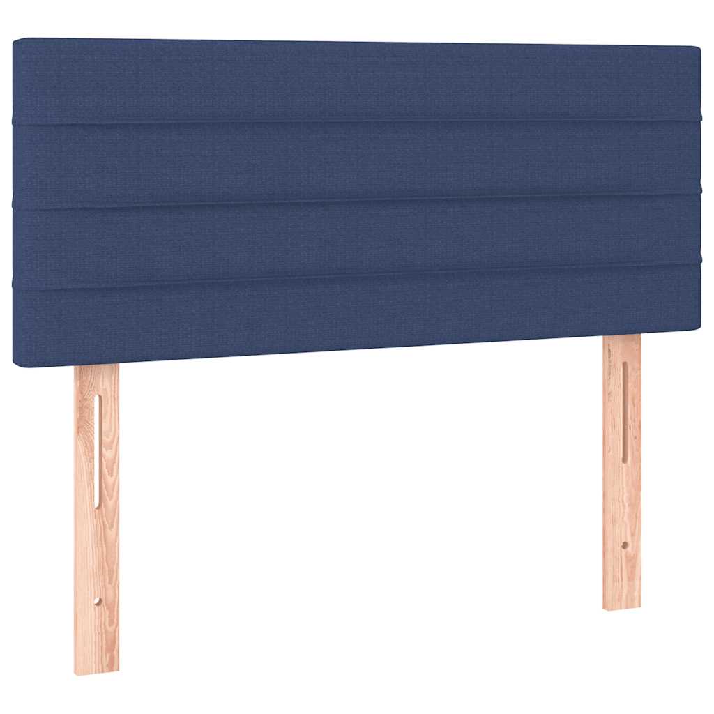 kontinentalseng med madras 90x200 cm stof blå
