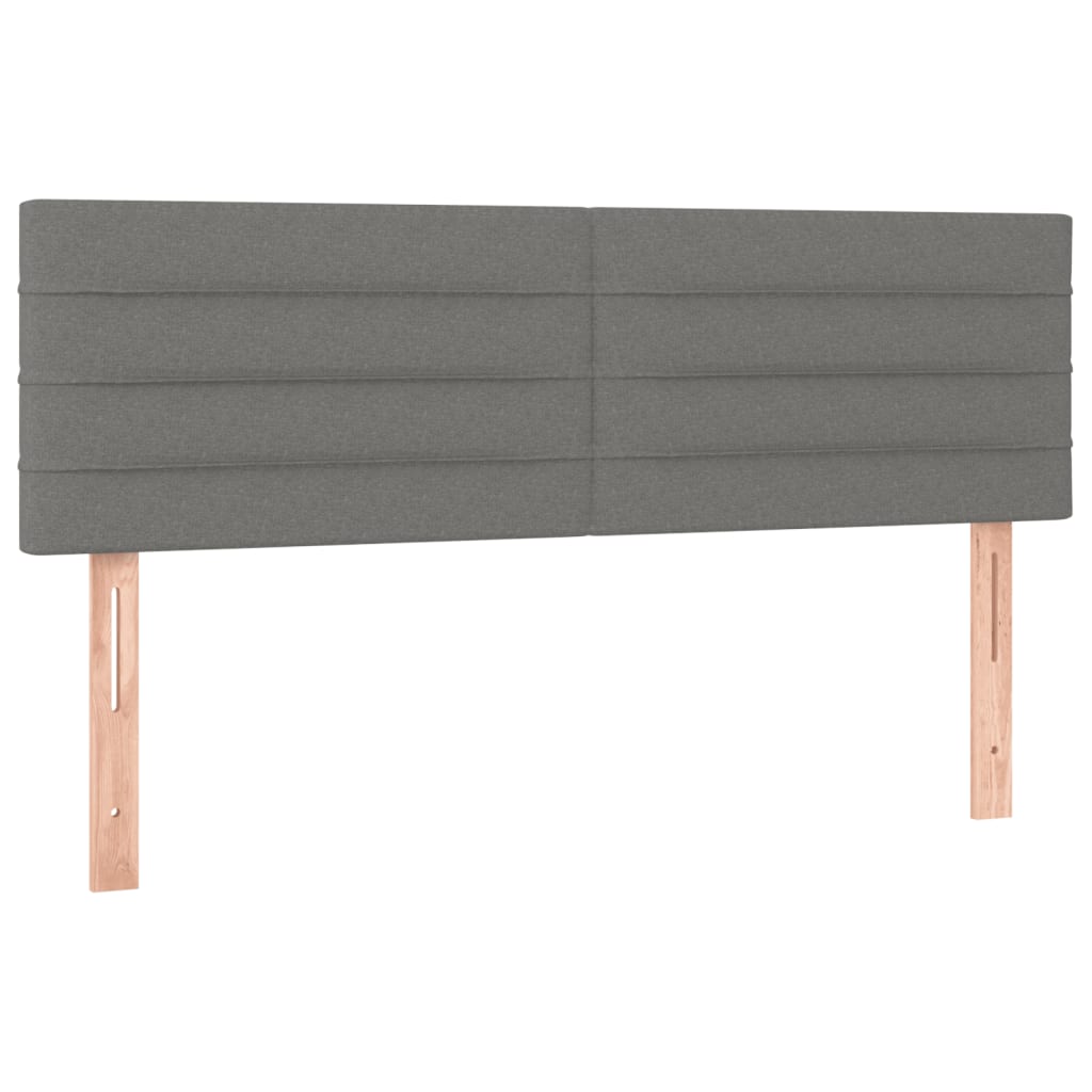 kontinentalseng med madras 140x190 cm stof mørkegrå