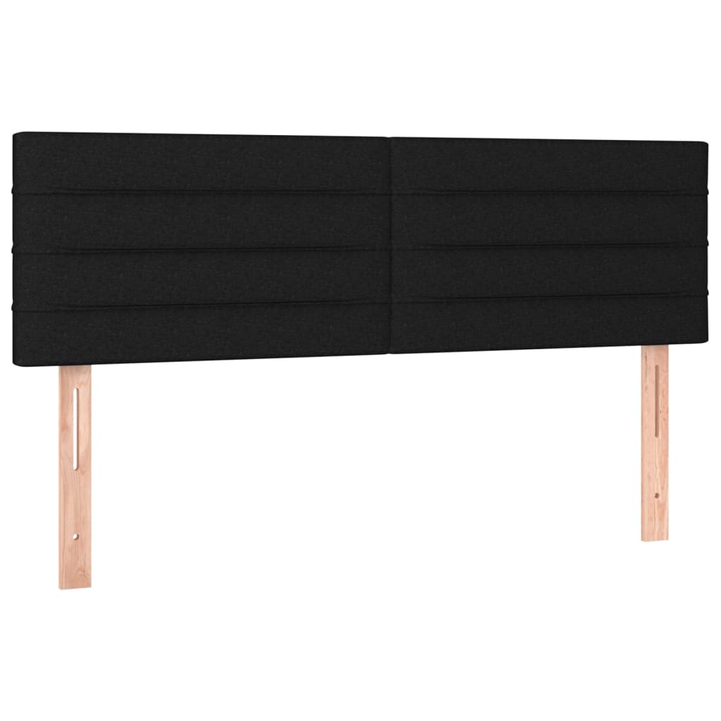 kontinentalseng med madras 140x190 cm stof sort