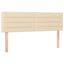 kontinentalseng med madras 140x190 cm stof cremefarvet