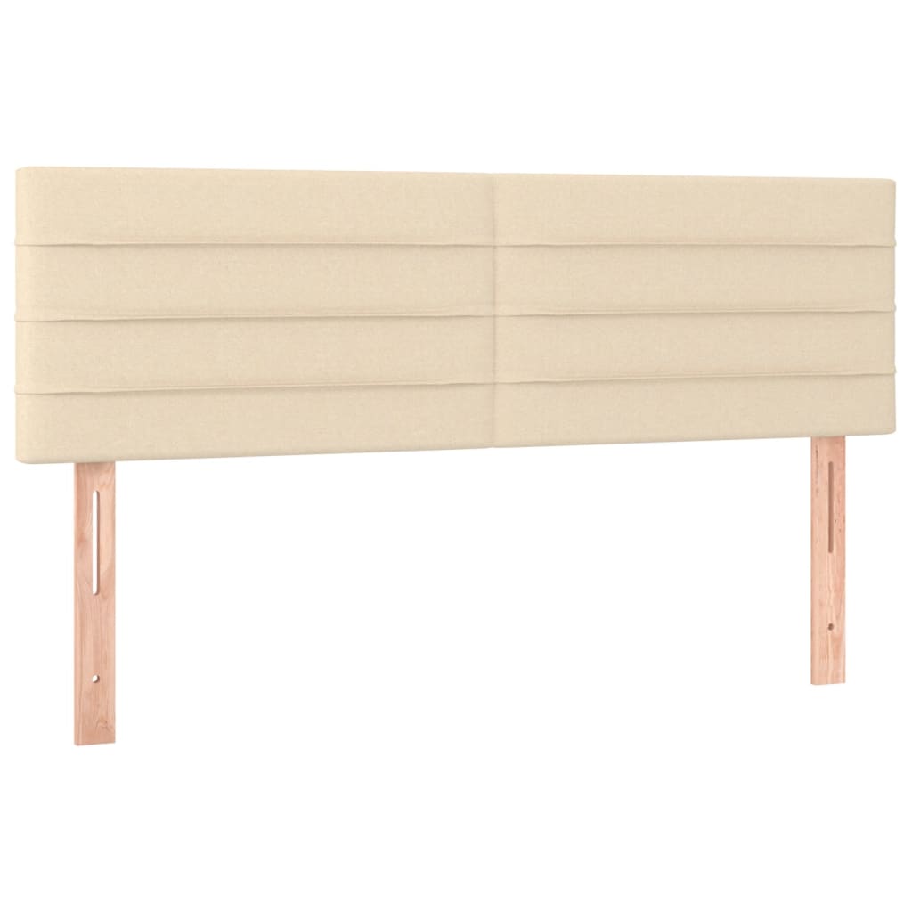 kontinentalseng med madras 140x190 cm stof cremefarvet
