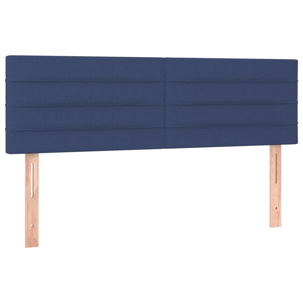 kontinentalseng med madras 140x190 cm stof blå