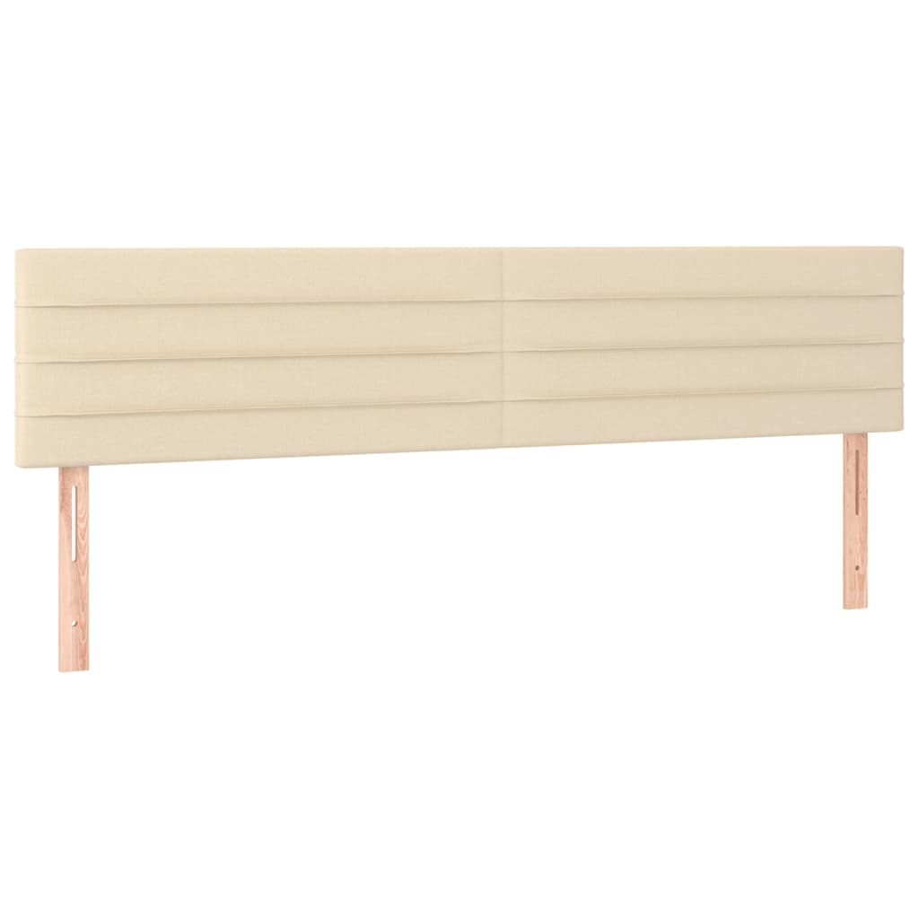 kontinentalseng med madras 180x200 cm stof cremefarvet