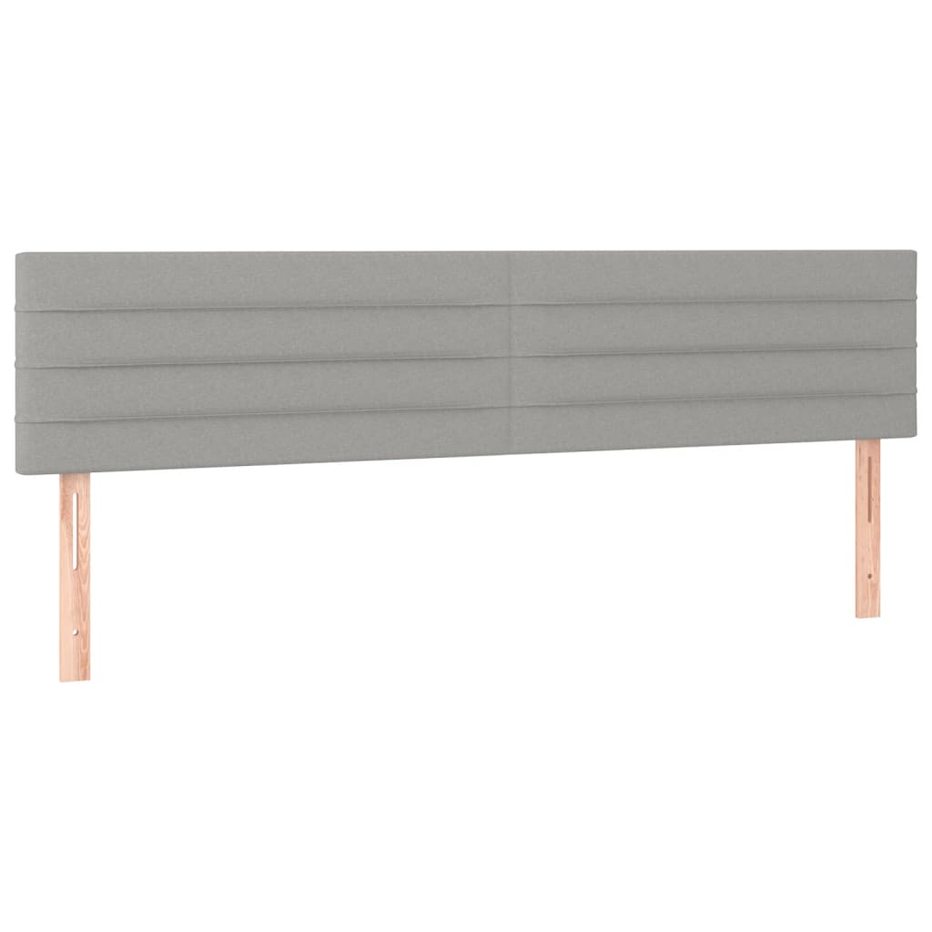 kontinentalseng med madras 200x200 cm stof lysegrå