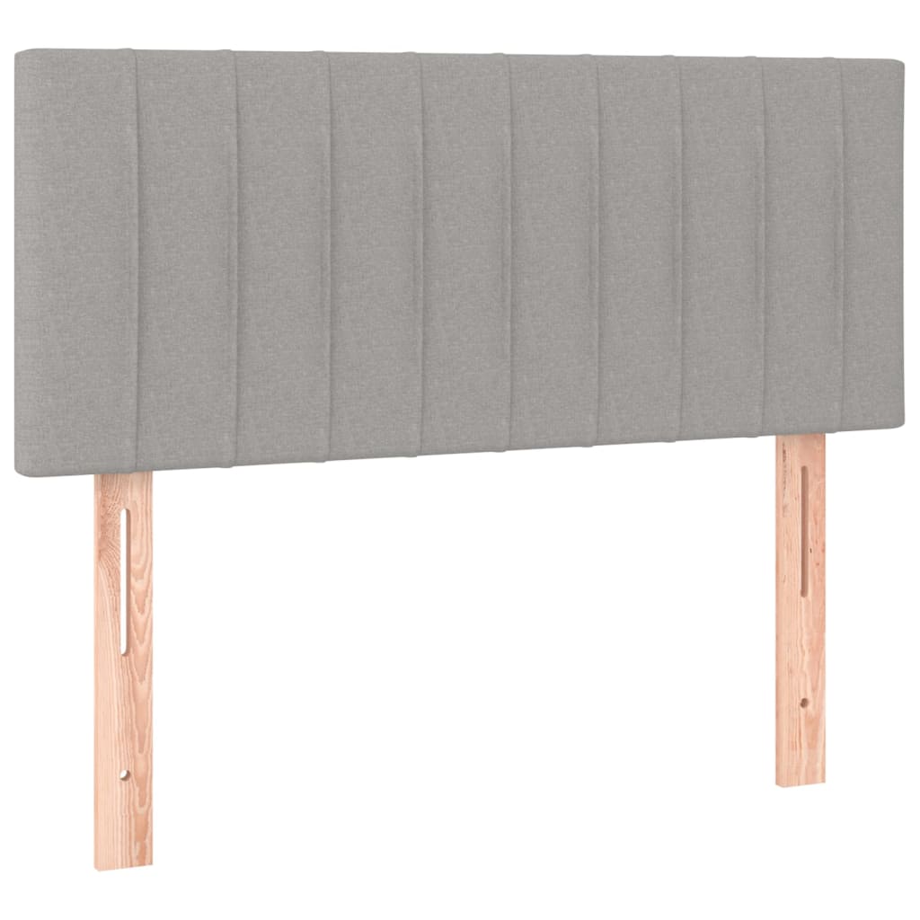 kontinentalseng med madras 90x190 cm stof lysegrå