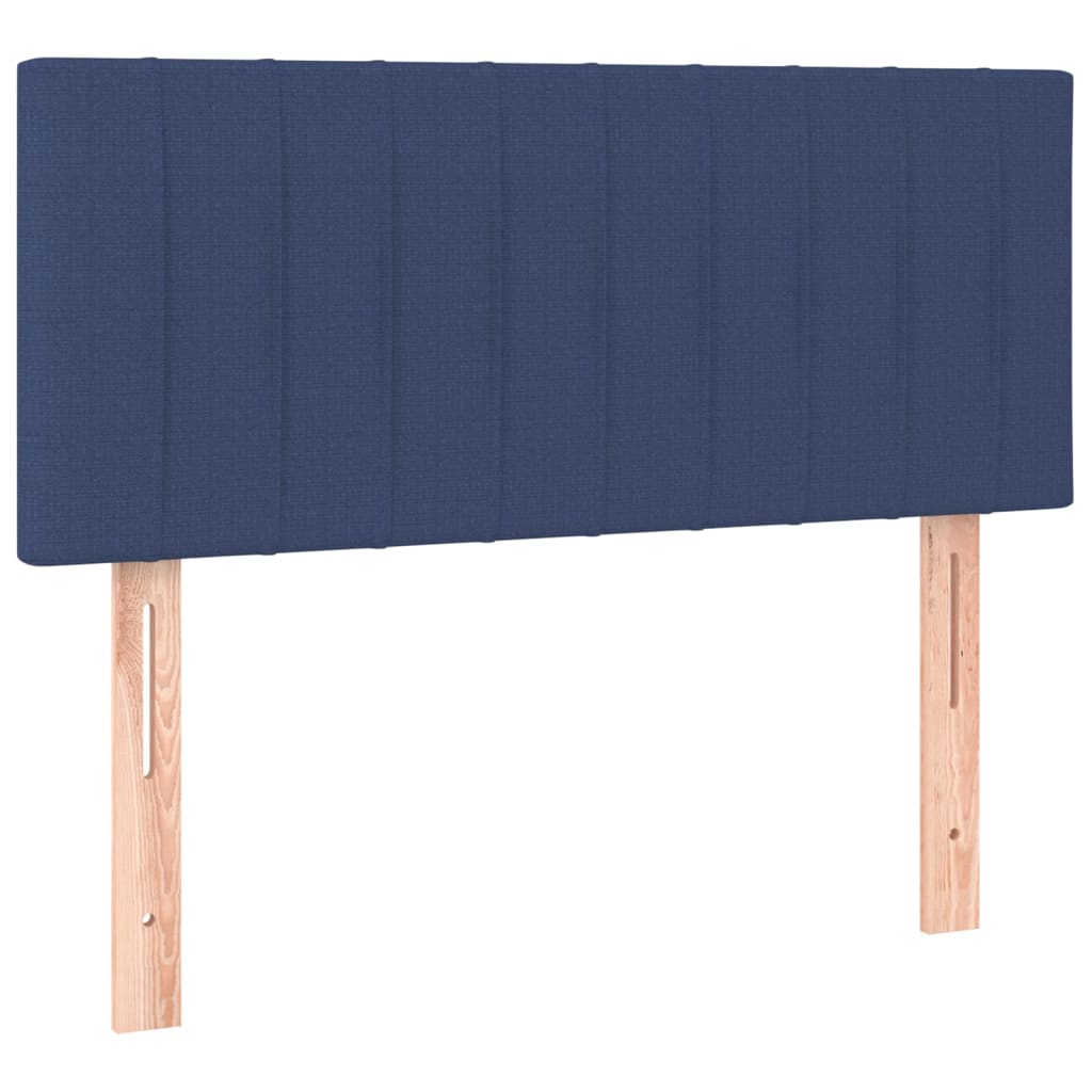 kontinentalseng med madras 90x190 cm stof blå