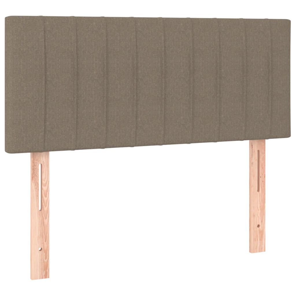 kontinentalseng med madras 90x200 cm stof gråbrun