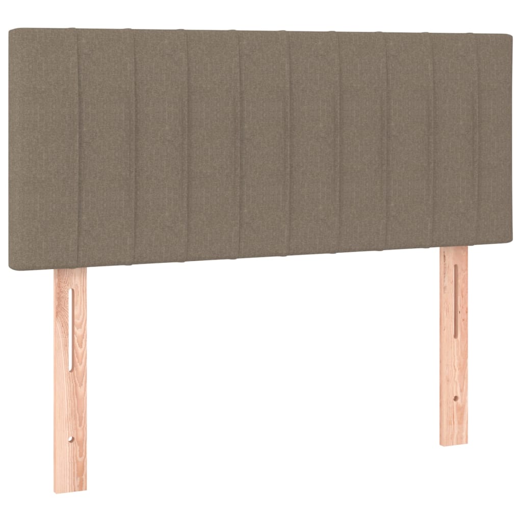kontinentalseng med madras 100x200 cm stof gråbrun