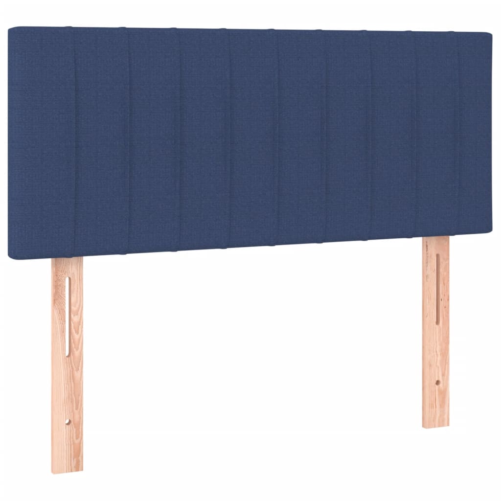 kontinentalseng med madras 100x200 cm stof blå