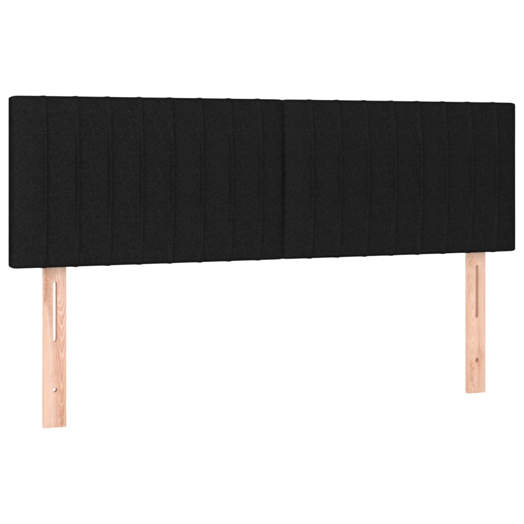 kontinentalseng med madras 140x190 cm stof sort