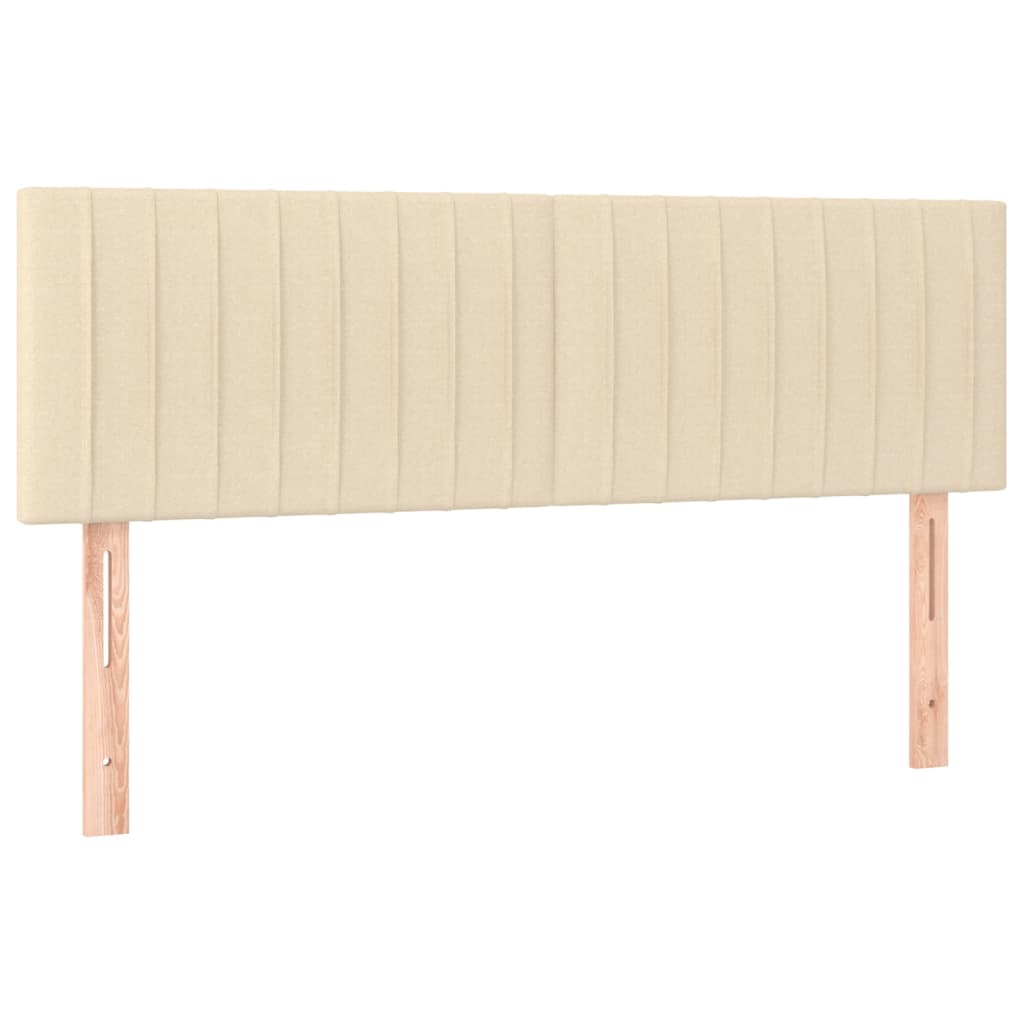 kontinentalseng med madras 140x190 cm stof cremefarvet