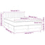 kontinentalseng med madras 140x190 cm stof cremefarvet