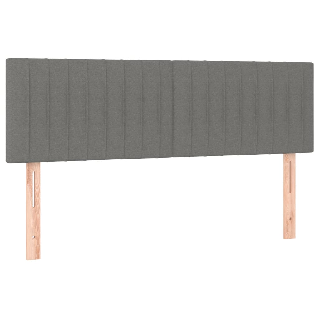 kontinentalseng med madras 140x200 cm stof mørkegrå