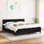 kontinentalseng med madras 160x200 cm stof sort