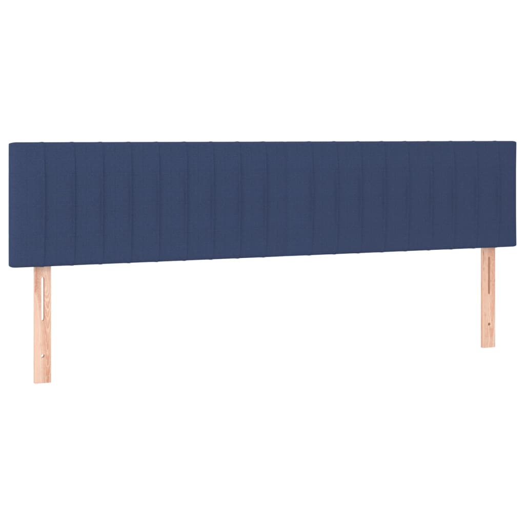 kontinentalseng med madras 160x200 cm stof blå