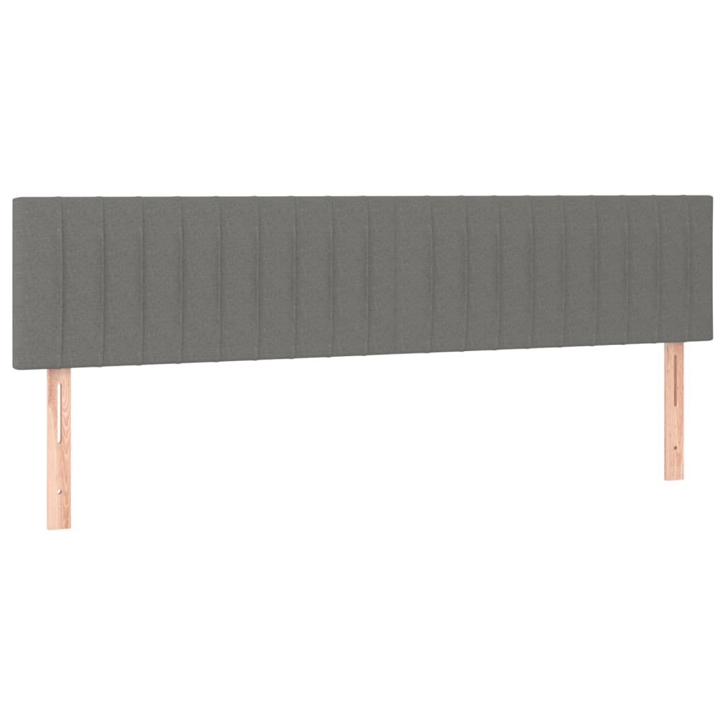 kontinentalseng med madras 180x200 cm stof mørkegrå