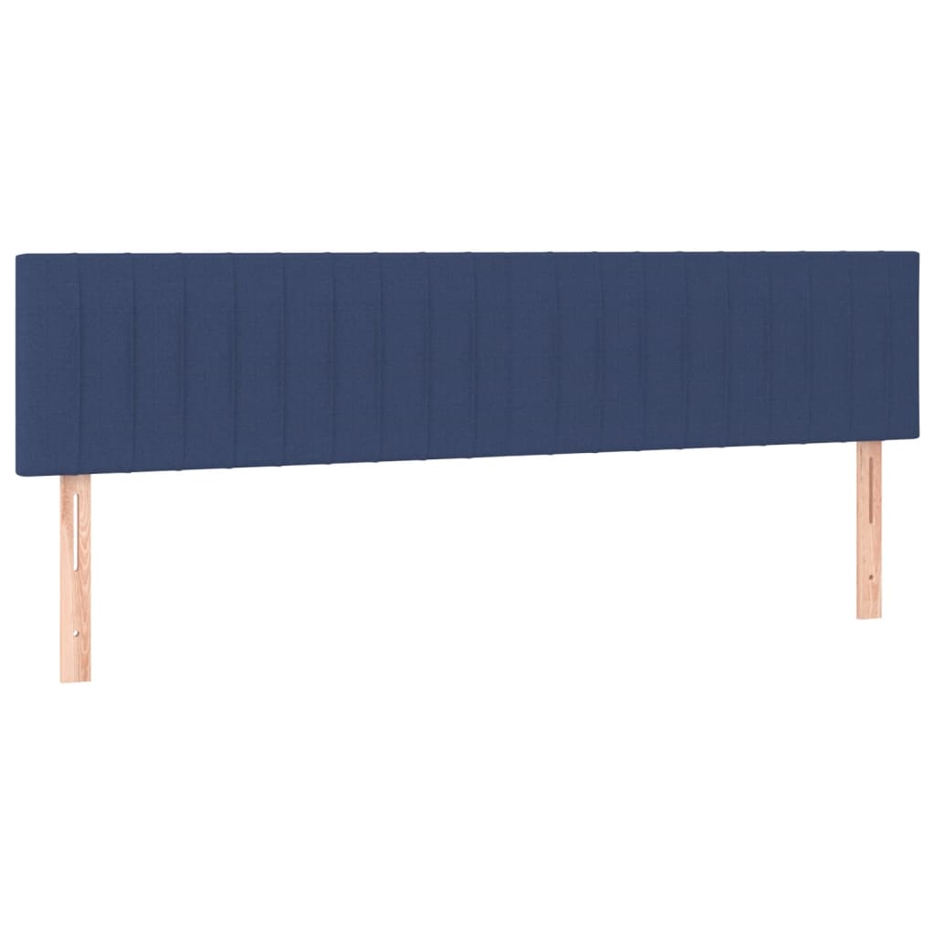 kontinentalseng med madras 180x200 cm stof blå