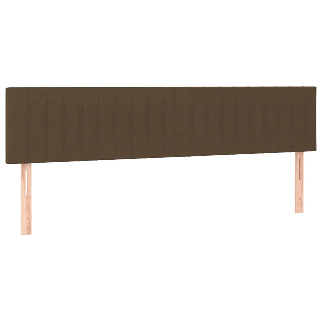 kontinentalseng med madras 200x200 cm stof mørkebrun