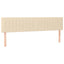 kontinentalseng med madras 200x200 cm stof cremefarvet