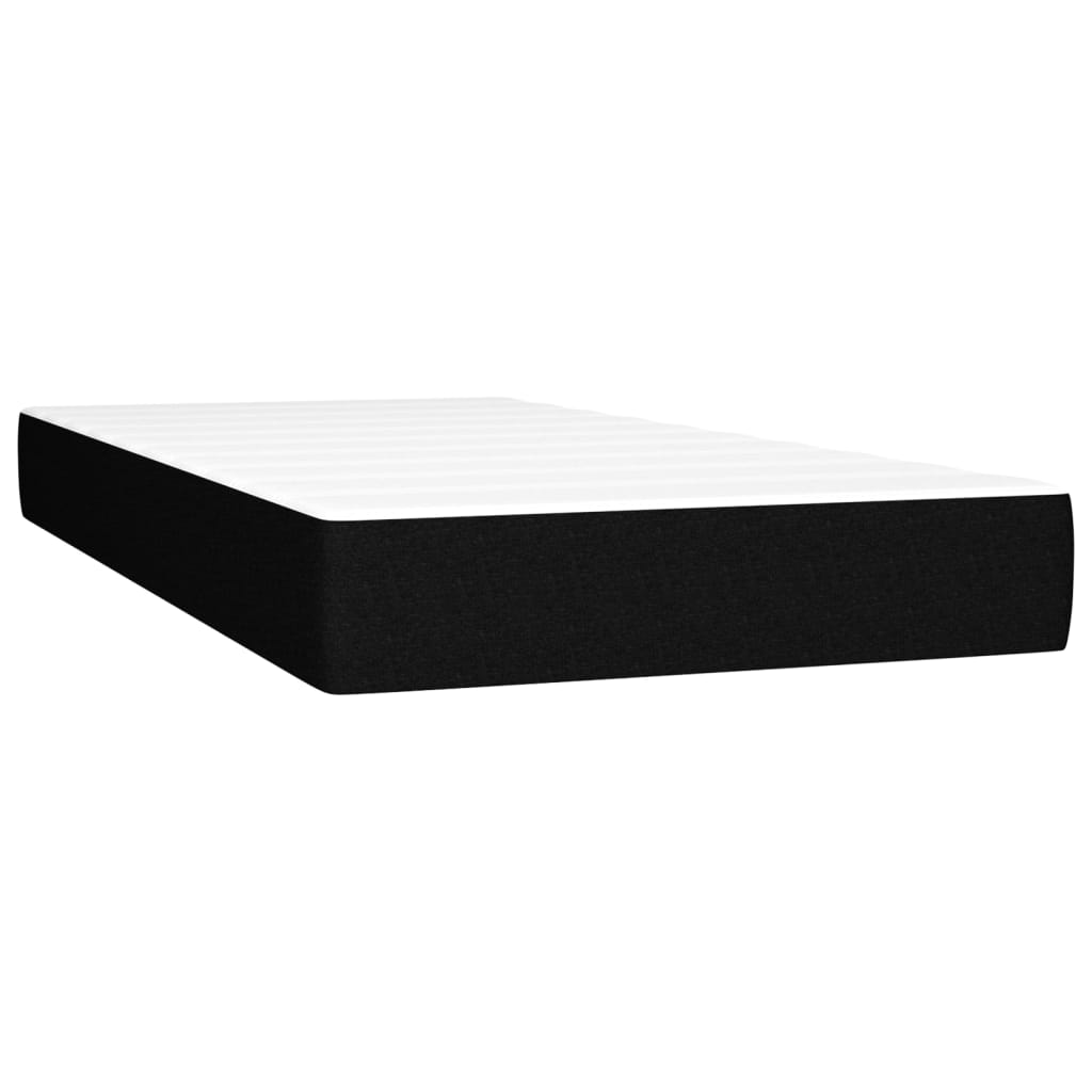 kontinentalseng med madras 90x190 cm stof sort