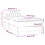 kontinentalseng med madras 90x200 cm stof sort