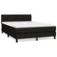kontinentalseng med madras 140x190 cm stof sort