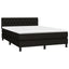 kontinentalseng med madras 140x190 cm stof sort