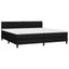 kontinentalseng med madras 200x200 cm stof sort