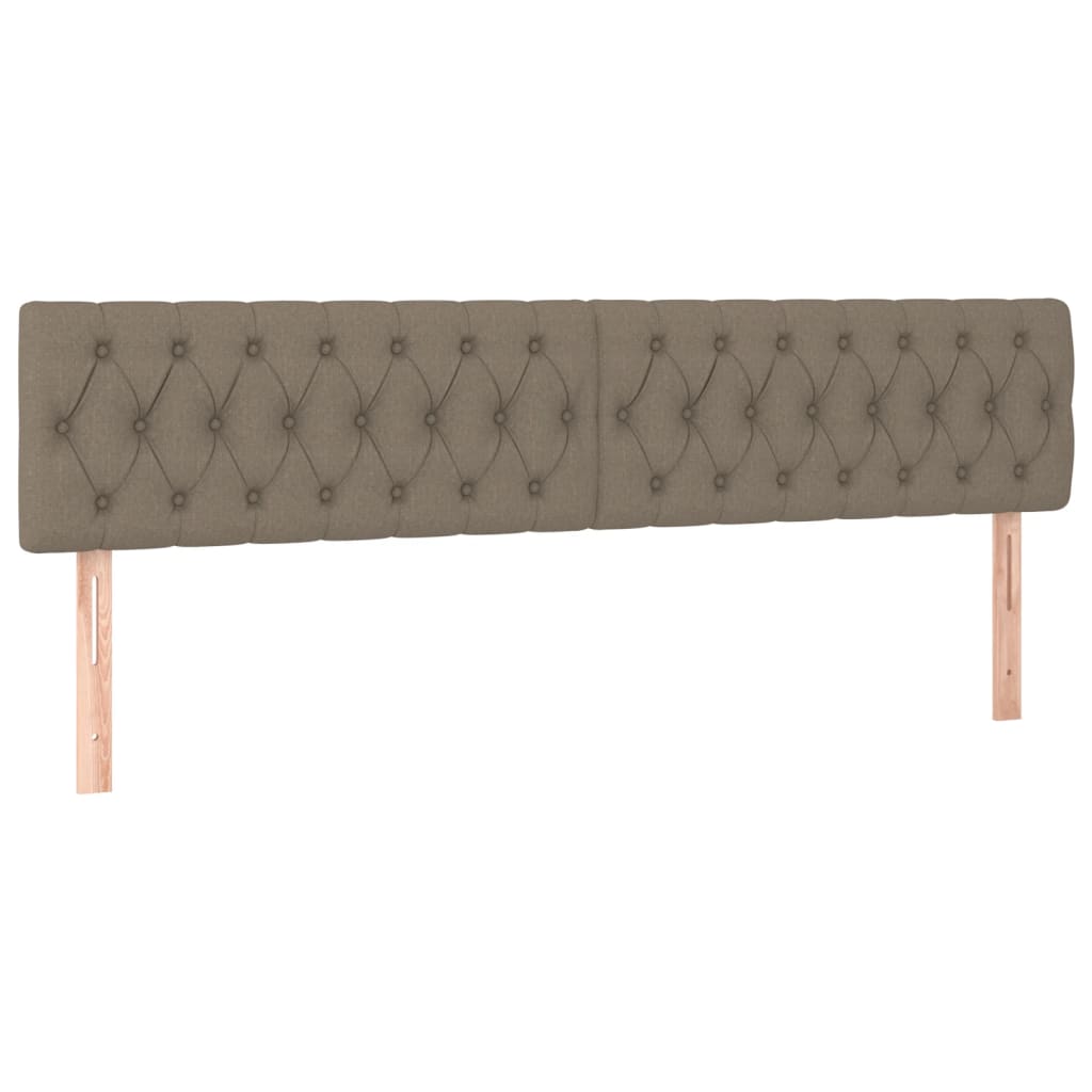 kontinentalseng med madras 200x200 cm stof gråbrun