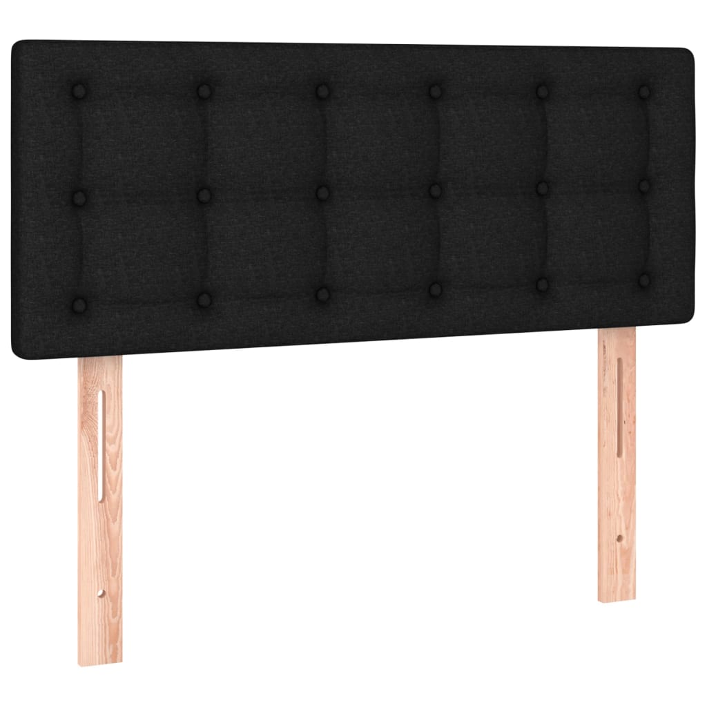 kontinentalseng med madras 80x200 cm stof sort