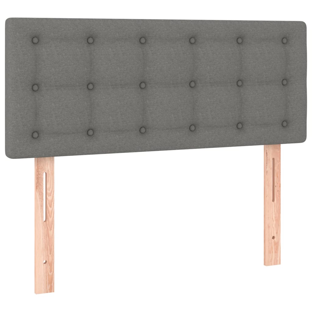 kontinentalseng med madras 100x200 cm stof mørkegrå