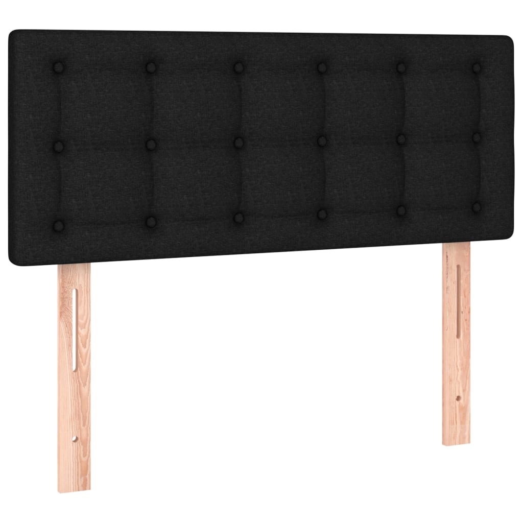 kontinentalseng med madras 100x200 cm stof sort