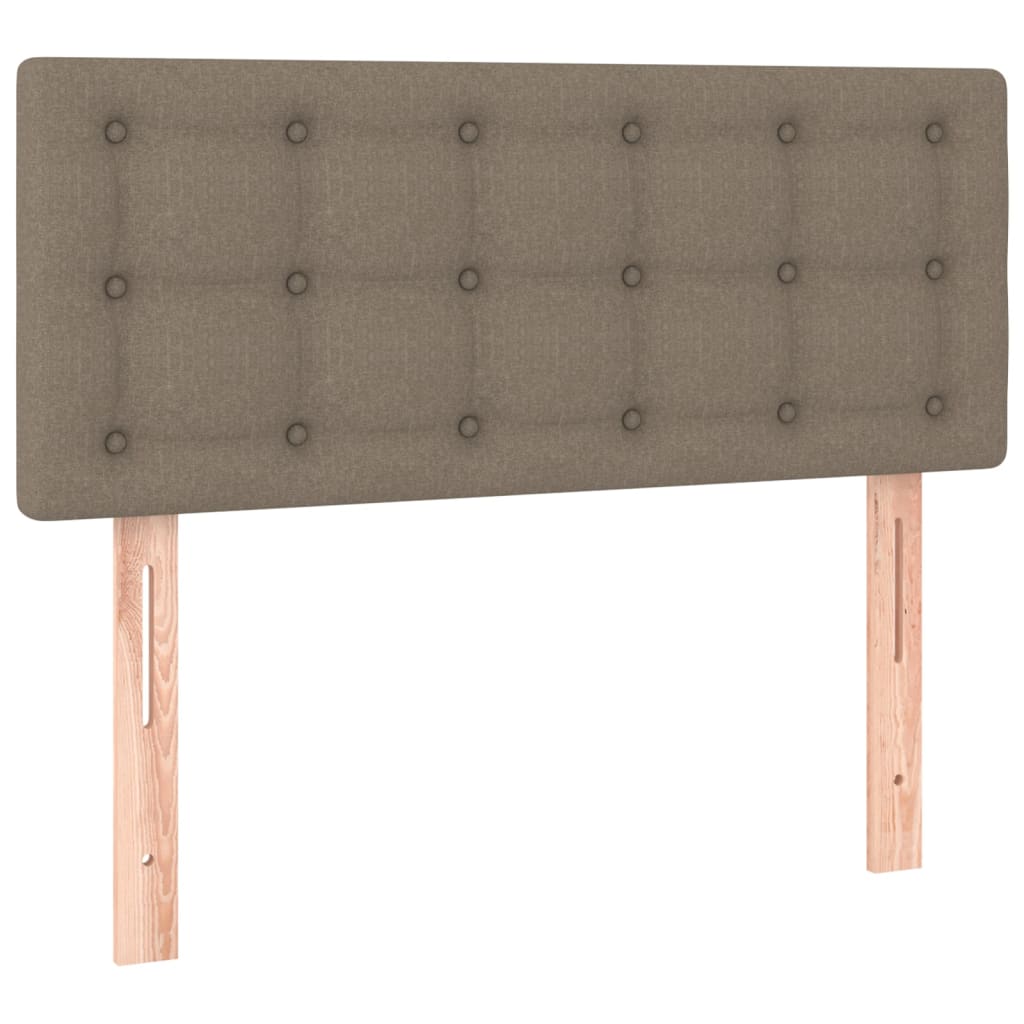 kontinentalseng med madras 100x200 cm stof gråbrun