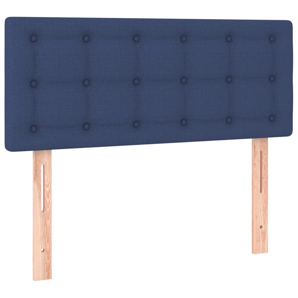 kontinentalseng med madras 100x200 cm stof blå